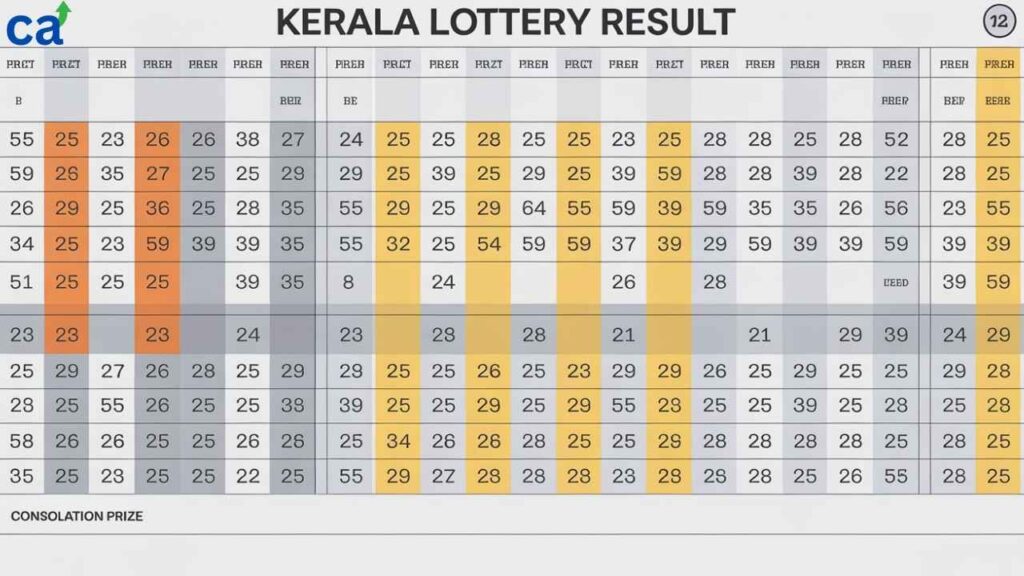 kerala lottery result chart 2024