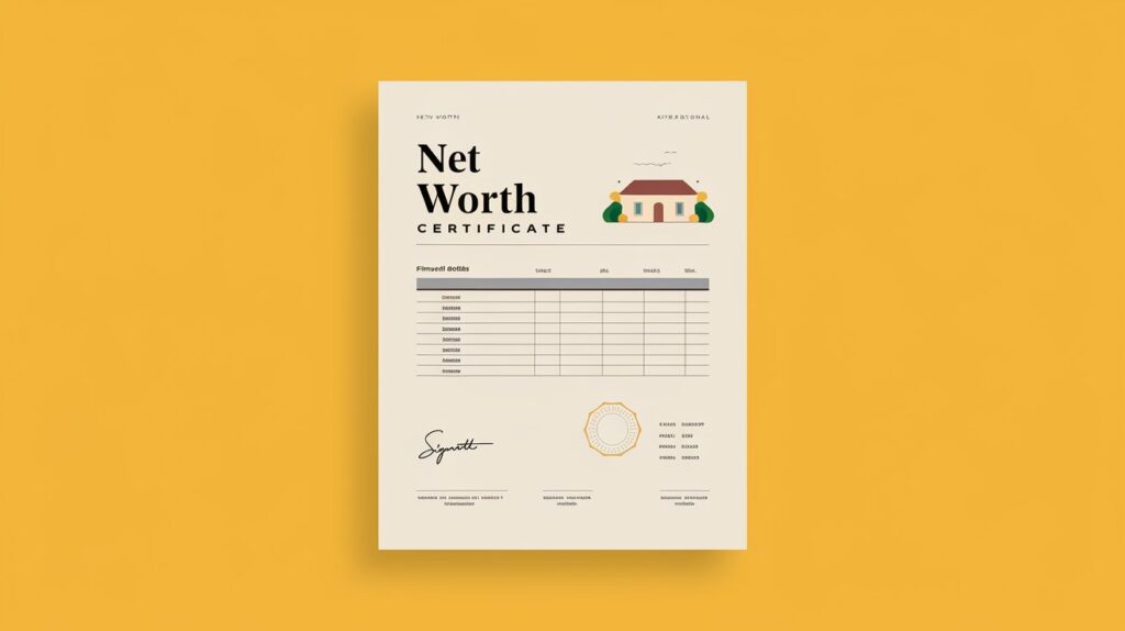 Net Worth Certificate format